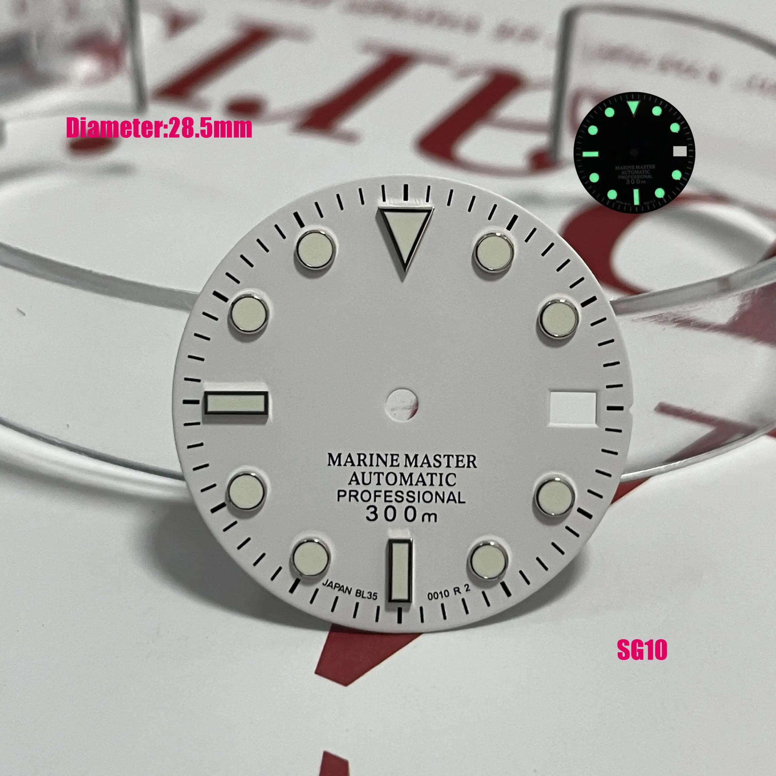 28.5mm Vibrant Green Dial for Diver Watches 6 28.5mm Vibrant Green Dial for Diver Watches - Image 6