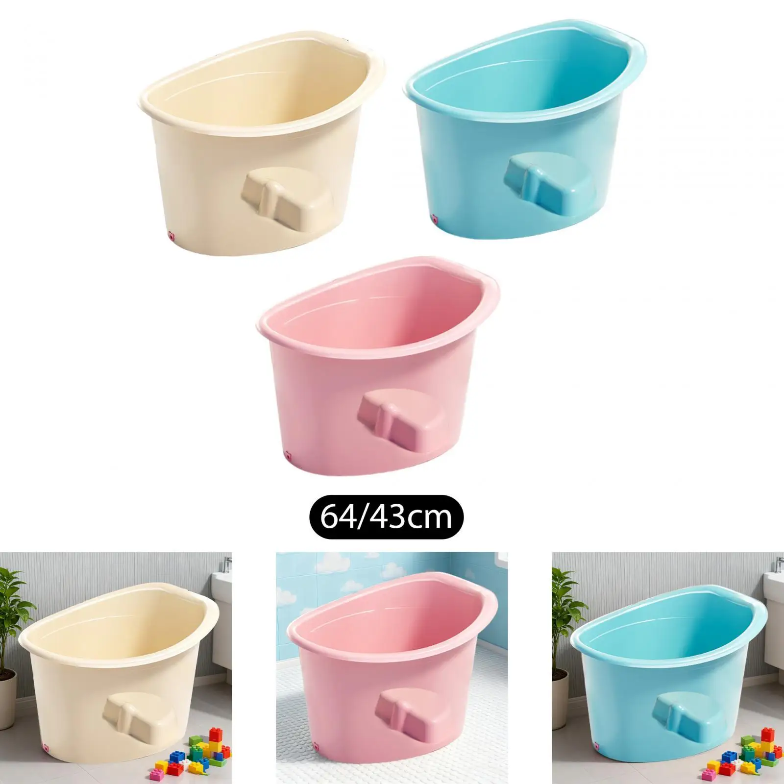 Colorful Baby Bath Bucket for Kids 5-8 Years 5 Colorful Baby Bath Bucket for Kids 5-8 Years - Image 5