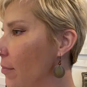 Ethnic Round Carved Bronze Earrings Gold & Silver 7 S51af67f77e1a41e198d9d9570f5007869