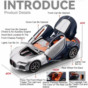 1:32 Scale Alloy Car Model with Lights 11 S51b7e09a270a42609f8cc044d1b9508eW