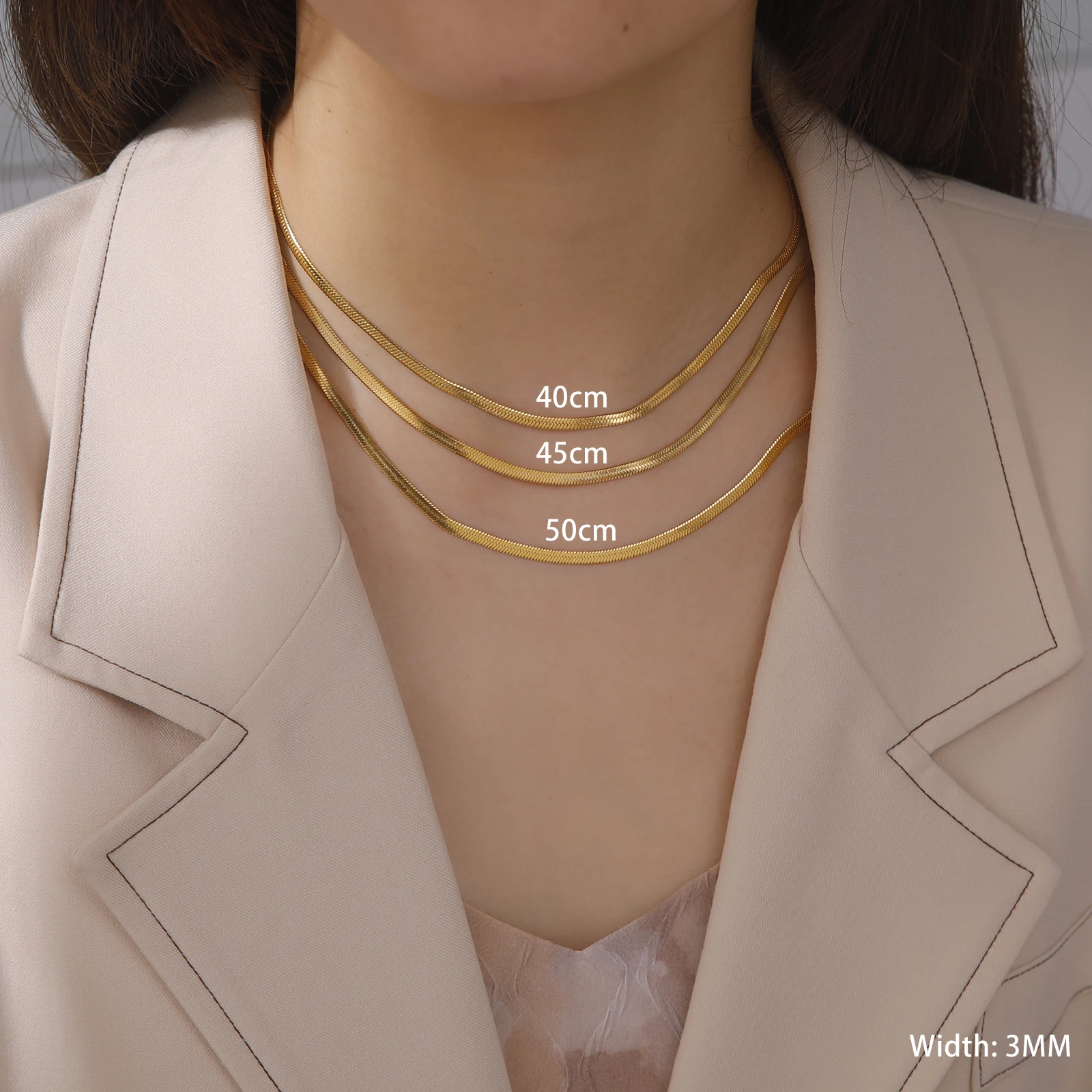 Stainless Steel Snake Chain Necklace 2 Stainless Steel Snake Chain Necklace - Image 2