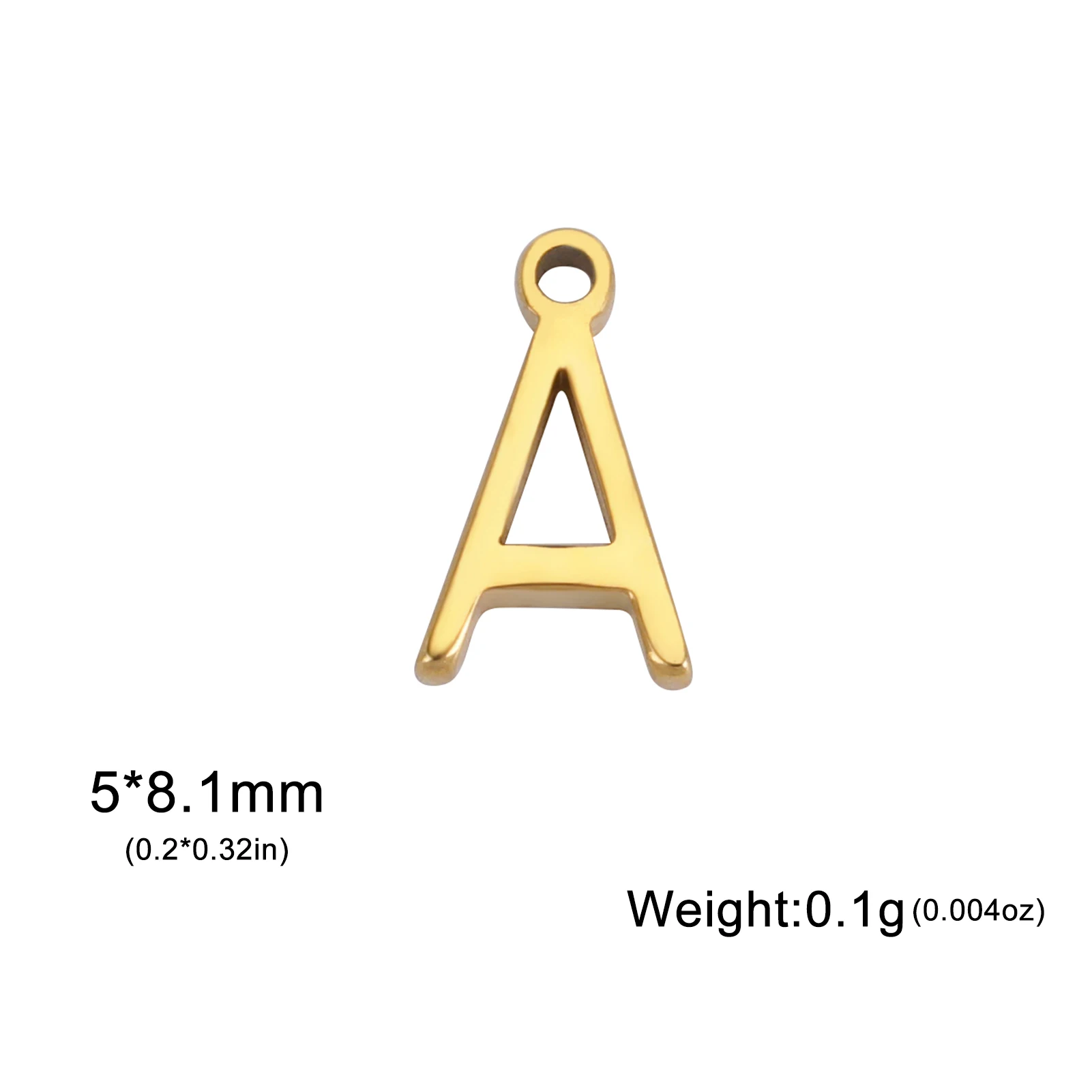 Stainless Steel Alphabet Charm Set (5 pcs) 6 Stainless Steel Alphabet Charm Set (5 pcs) - Image 6