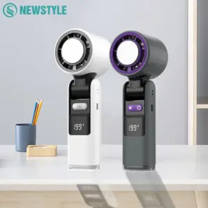 Portable Mini Handheld Fan with LED Display