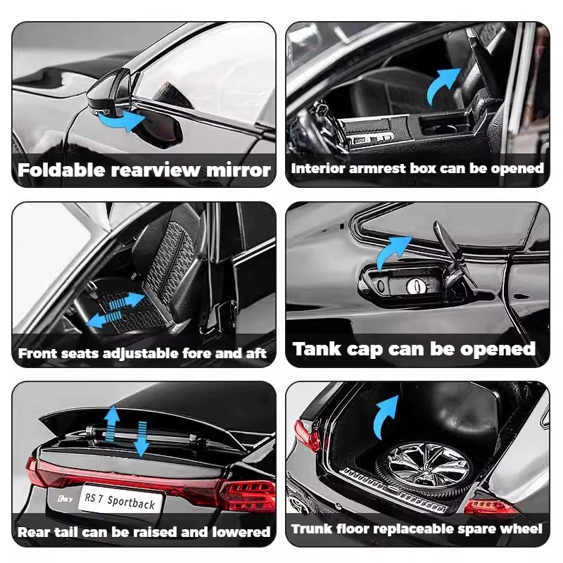 RS7 Sportback 1:18 Diecast Model with Sound 5 RS7 Sportback 1:18 Diecast Model with Sound - Image 5