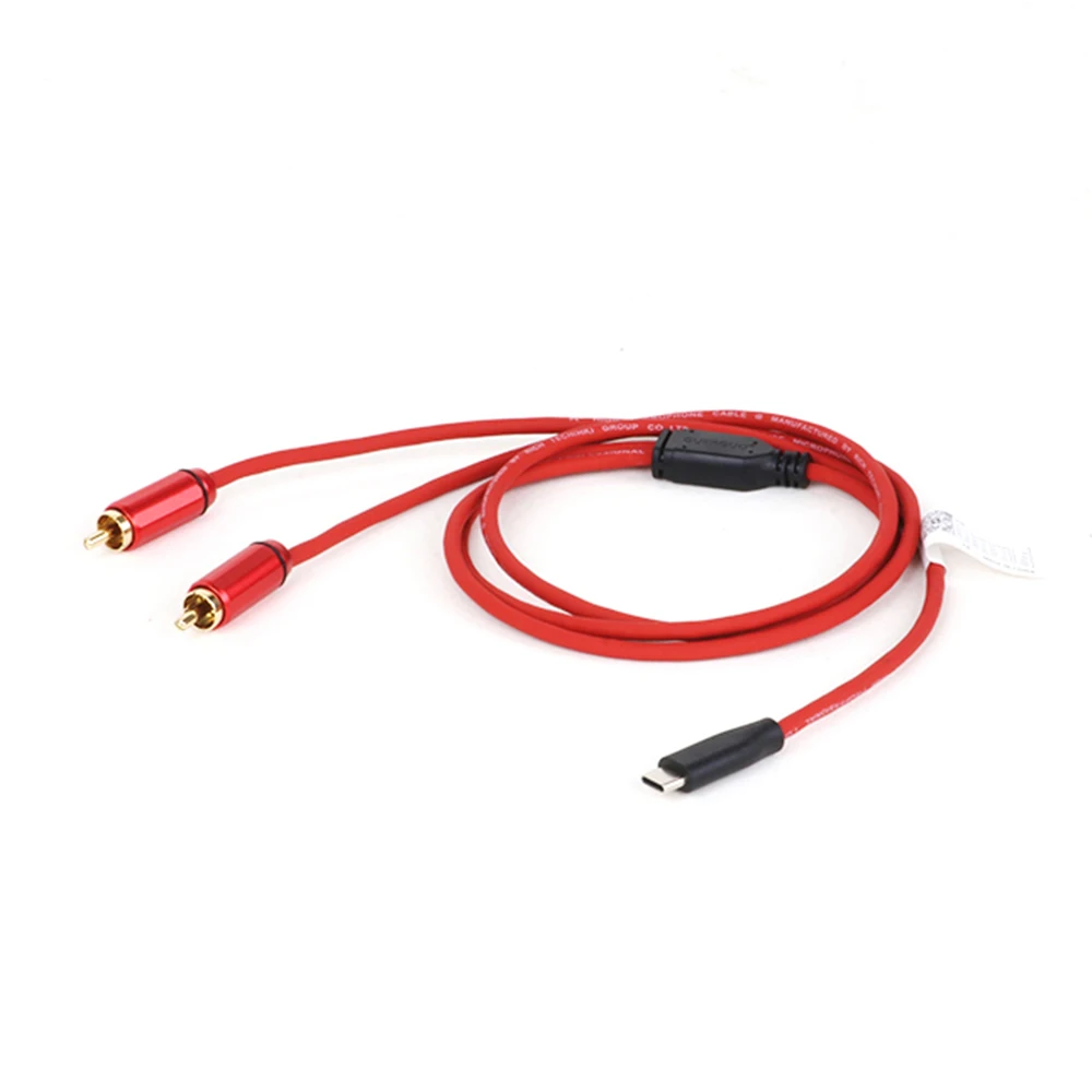 Vibrant Purple USB C to Dual RCA Cable 1m/2m 2 Vibrant Purple USB C to Dual RCA Cable 1m/2m - Image 2