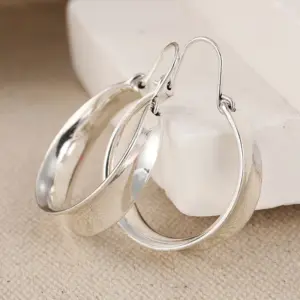 Vintage Silver Hoop Earrings for Women 8 S5239d88791c74a43b2b7f2e2e603274aF