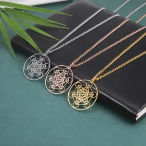 Sacred Geometry Metatron's Cube Necklace 15 S524e2aac32294a61abcc358a86712fa6F