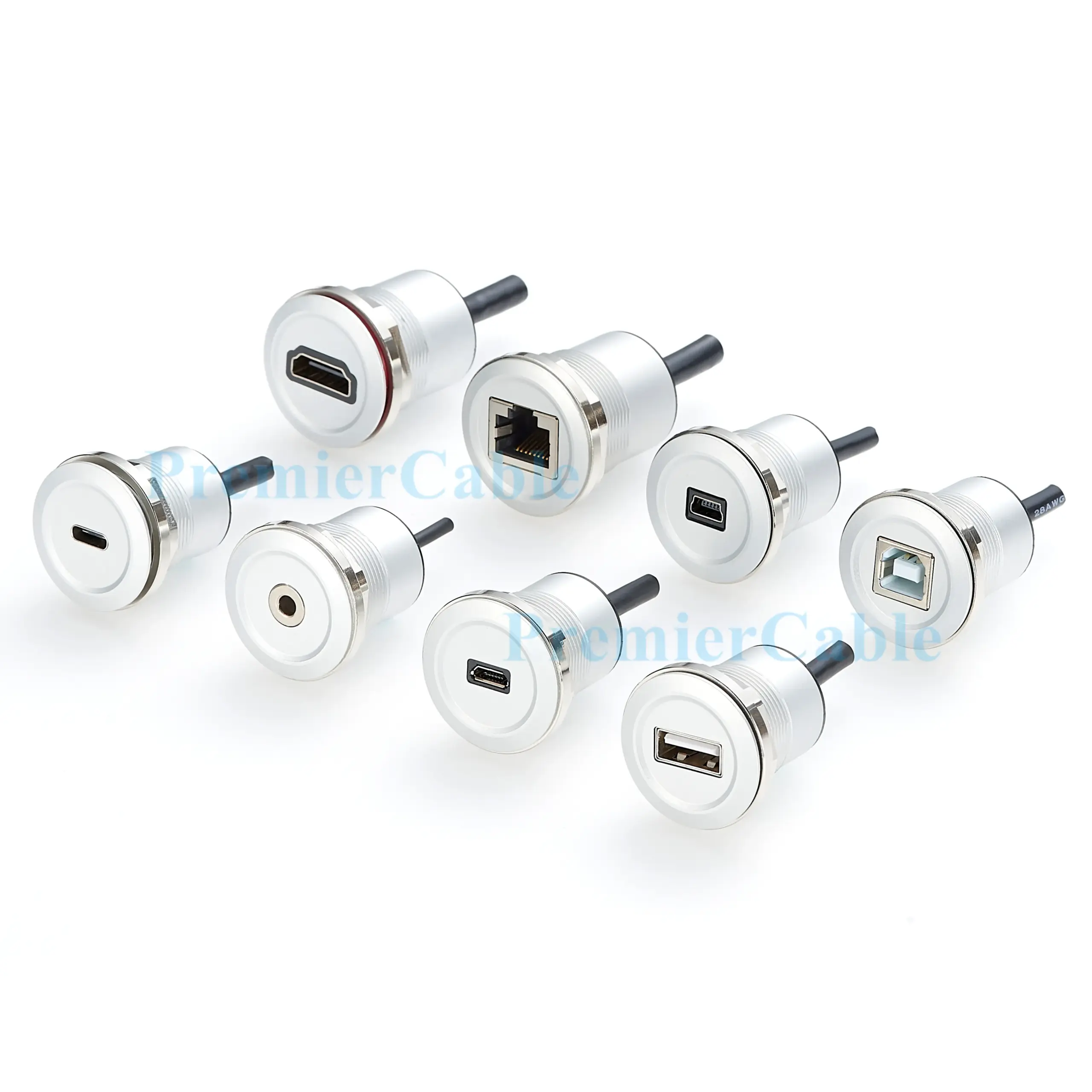 USB 2.0 Round Panel Mount Extension Cable 3 USB 2.0 Round Panel Mount Extension Cable - Image 3