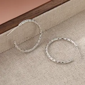 Vintage Silver Hoop Earrings 11 S528a2692ba17410b95abf8442d9dd1dbk