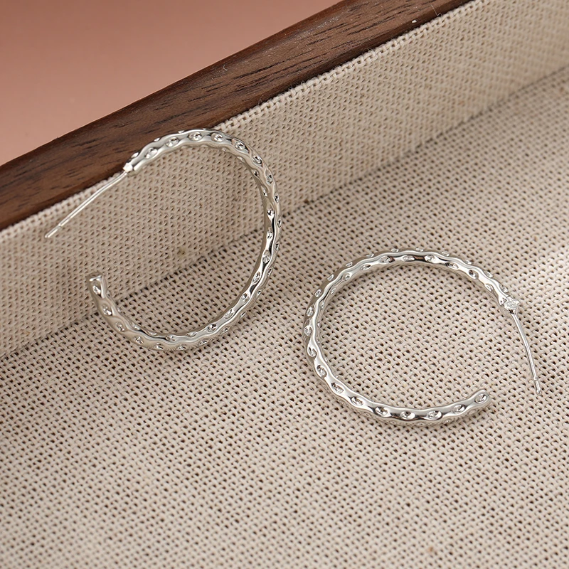 Vintage Silver Hoop Earrings 6 Vintage Silver Hoop Earrings - Image 6