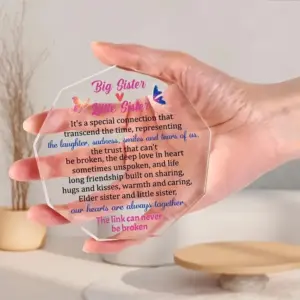 Acrylic Sister Bond Plaque with Butterfly Designs 6 S5292e63bfd3f4cc494a8a1da2e9283dcQ