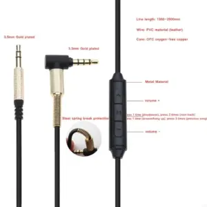 Replacement Audio Cable for Marshall Major II, 2, 3 11 S52b6f643708e4a03a31e80eff686b4066