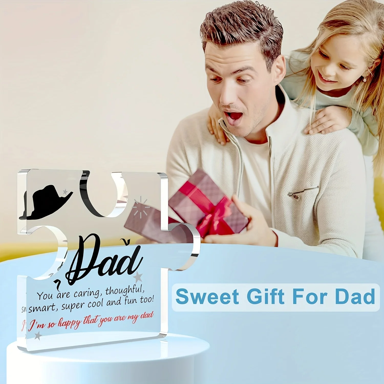 Personalized Acrylic Puzzle Piece for Dad 3 Personalized Acrylic Puzzle Piece for Dad - Image 3