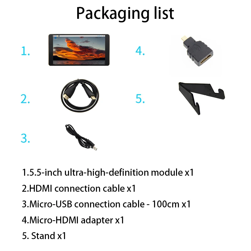 5.5-Inch 1920x1080 Raspberry Pi HDMI Display 4 5.5-Inch 1920x1080 Raspberry Pi HDMI Display - Image 4