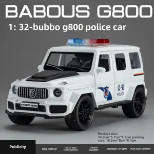 Vibrant Green 1:32 Scale Diecast Police Car 14 S531b0371f9b0487fa823bf77c2173d0aC