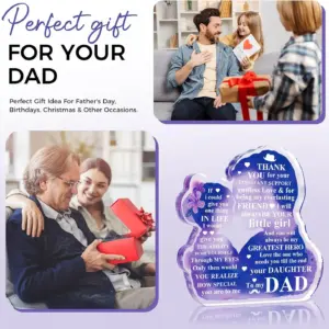 Heartfelt Acrylic Plaque for Dad with Flowers 8 S532d3ad1e1ff42eb8e0f395e095bde14Y