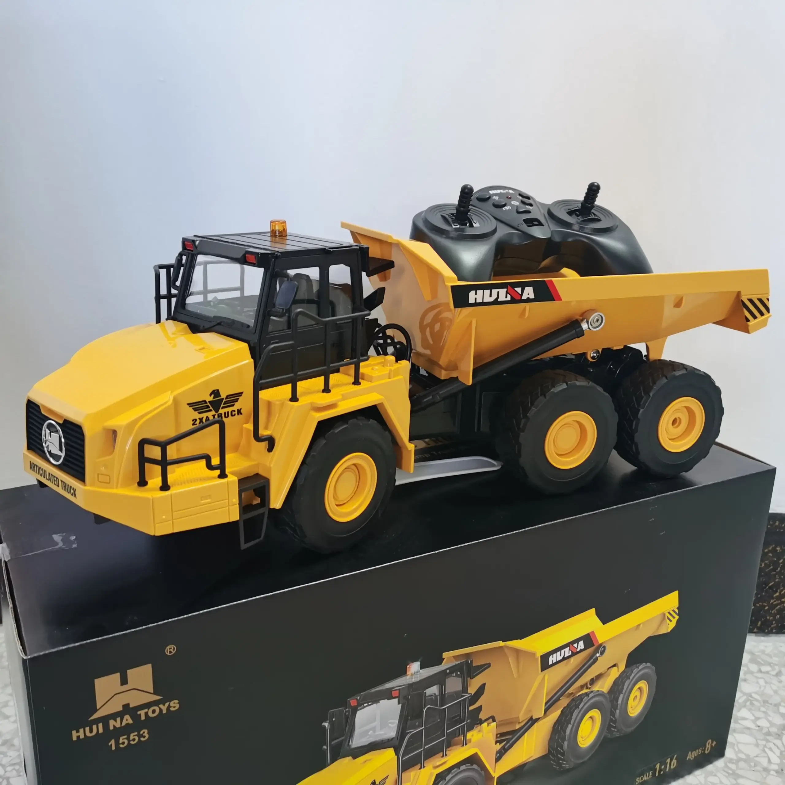 Vibrant Yellow RC Dump Truck 1/18 Scale 3 Vibrant Yellow RC Dump Truck 1/18 Scale - Image 3