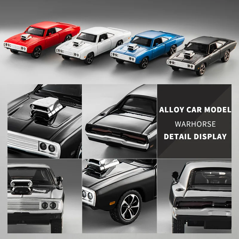 1:32 Scale Black Muscle Car Model 3 1:32 Scale Black Muscle Car Model - Image 3