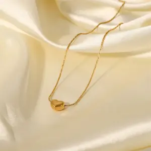 Gold Stainless Steel Heart Necklace 45cm 11 S535de84db3f048a8b159a6575ee8240eL