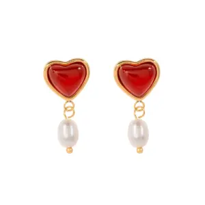 Romantic Heart Jewelry Set with Red Onyx 16 S53b6b94115ed4f9b9bdf0f134e63104bI