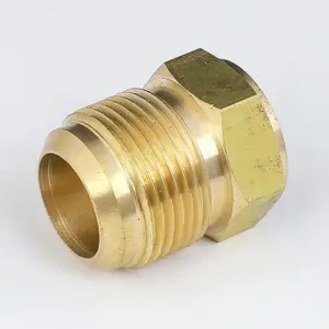 Brass SAE Flare Coupling 1/4" to 1 Inch 15 S53bae3a8954341d887c6d03a57ebfe34w 1