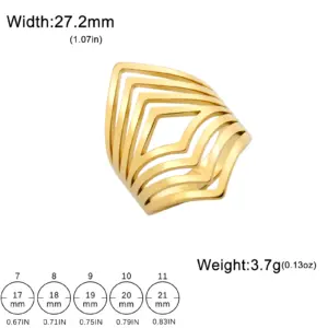 Geometric Rhombus Stainless Steel Ring for Women 16 S53d21847545b44019e42810684d4c0a8B