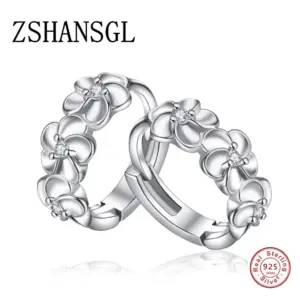 Sterling Silver Rose Flower Earrings 7 S53d686d2b6b7407ea2af45a246aae7bbM