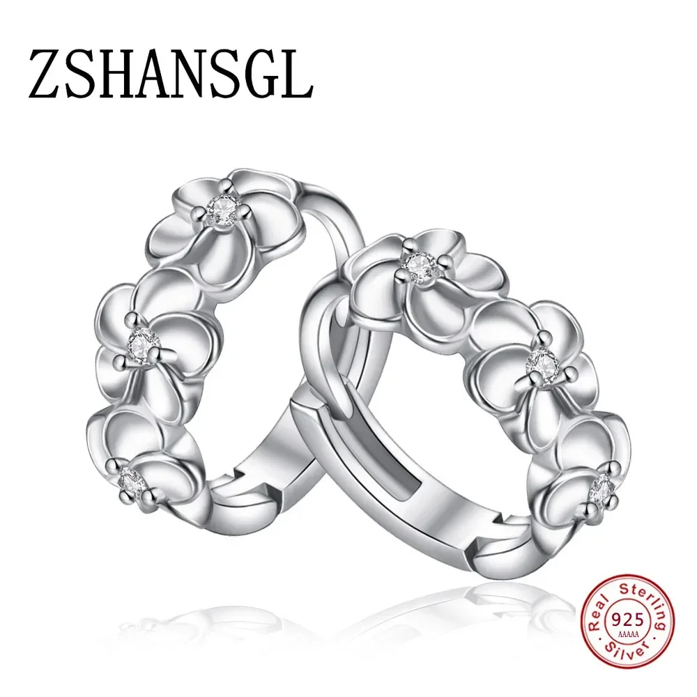 Sterling Silver Rose Flower Earrings 2 Sterling Silver Rose Flower Earrings - Image 2