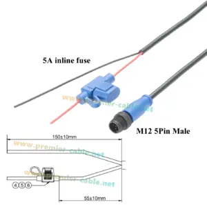 Marine-Grade NMEA 2000 Power Cable 1m 5A Fuse 8 S53e3ac0e0fed4d5ab7af664e1fe08a51I