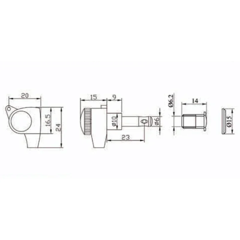 Gold Locking Tuners for Electric Guitars 4 Gold Locking Tuners for Electric Guitars - Image 4