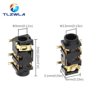 Set of 20 Black 3.5mm Headphone Jacks PJ-327A 11 S54224482c3e24d6a825c0a4aec87225ap