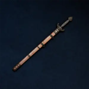1:6 Scale Longquan Sword Model with Copper Sheath