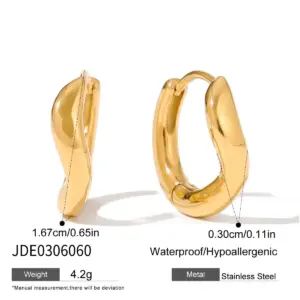 Elegant Stainless Steel Gold Ear Clip Set 15 S547cf129a0cb47079f18a0f0a1e7485fo