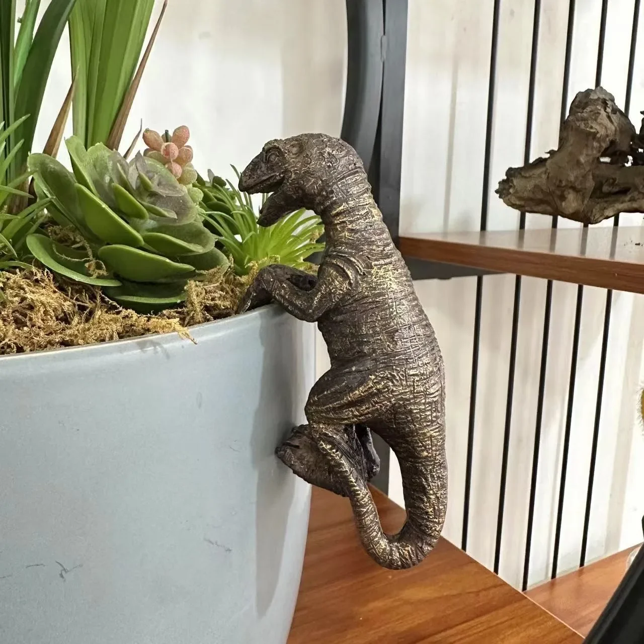 Whimsical Dinosaur Plant Hanger T-73 4 Whimsical Dinosaur Plant Hanger T-73 - Image 4