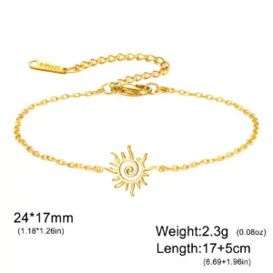 Celestial Spiral Sun Charm Bracelet for Women 12 S54a54fd7c6554625abdca20df7d8becfx