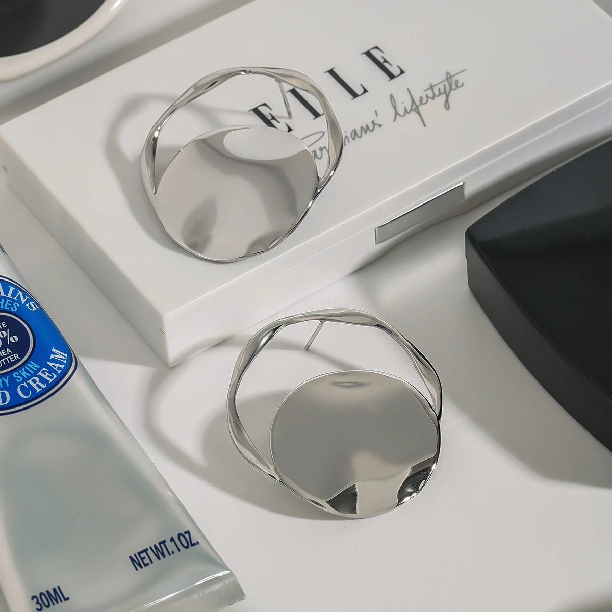 Stainless Steel Gold Earrings JDE0112041-S 4 Stainless Steel Gold Earrings JDE0112041-S - Image 4