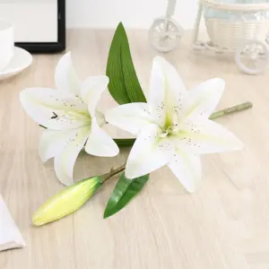 Artificial Lily Branch Decor with 15cm Open Flower 14 S54be705f61c544c3a8d2065cd1c3513fa