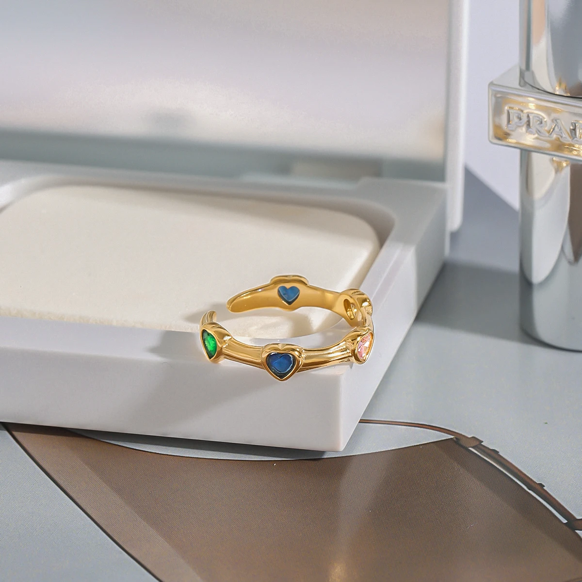 Stainless Steel Romantic Heart Ring for Women 4 Stainless Steel Romantic Heart Ring for Women - Image 4