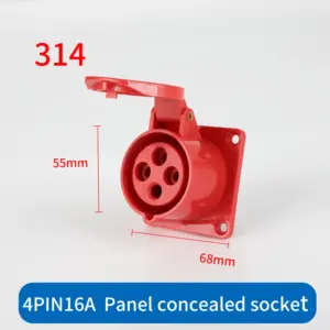 Industrial Waterproof Power Socket, 16A 220V 19 S54d0ca64cead47c5935a992f44b86c7cb