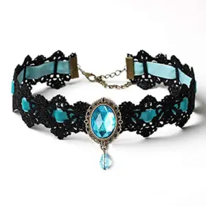 Gothic Victorian Black Lace Necklace 18 S54d566e482974ca19d46871920e47786j