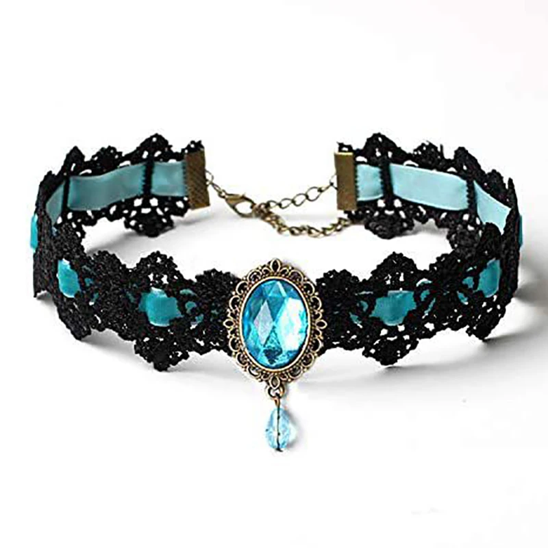 Gothic Victorian Black Lace Necklace 9 Gothic Victorian Black Lace Necklace - Image 9