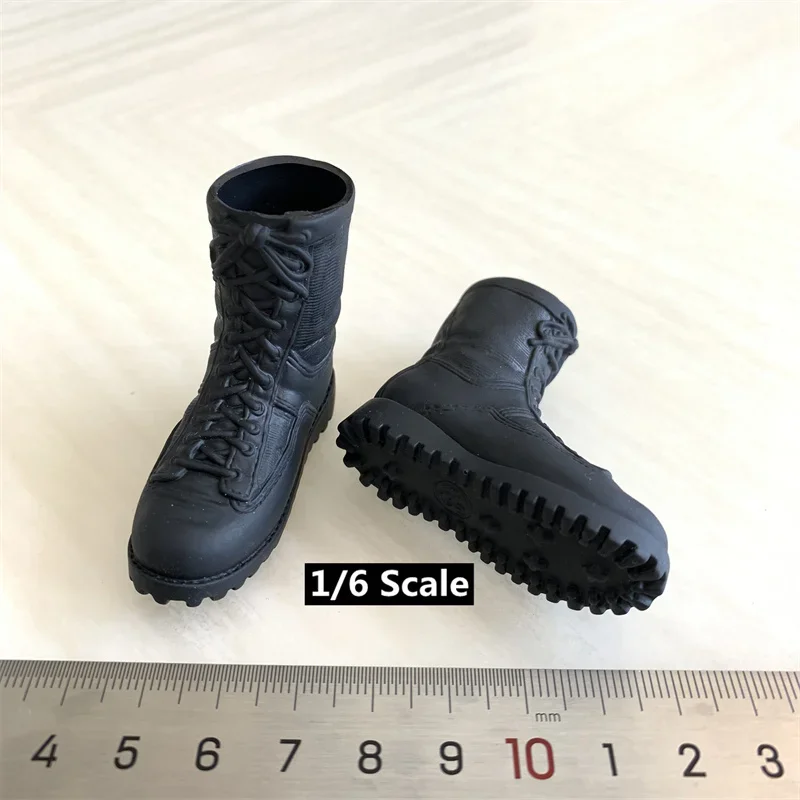 1/6 Scale Black Combat Boots for Action Figures 2 1/6 Scale Black Combat Boots for Action Figures - Image 2