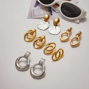 Stainless Steel Geometric Earrings Collection 11 S551bdcc4c8f542c5b1a0c766c297f92df