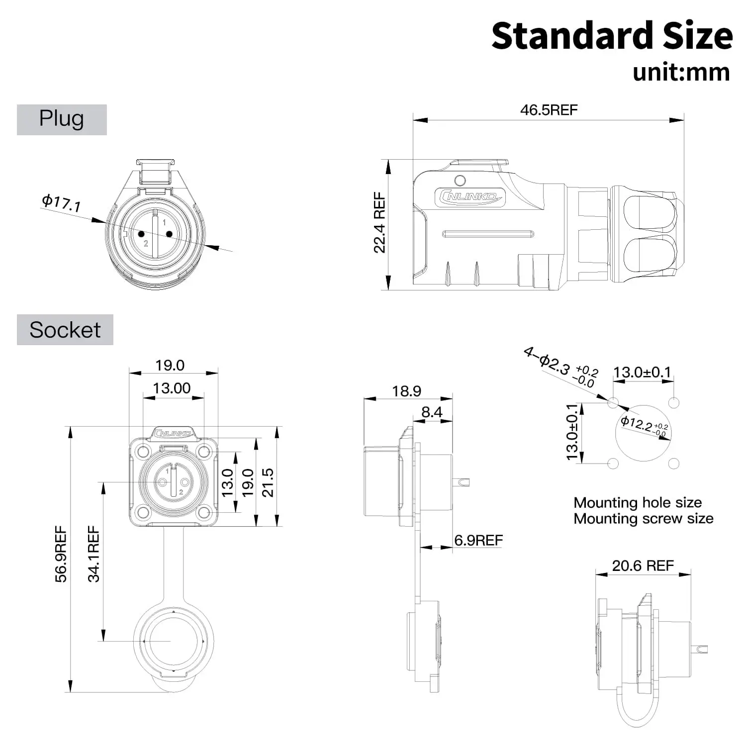 Waterproof Industrial Connector Set, 2-8 Pins 4 Waterproof Industrial Connector Set, 2-8 Pins - Image 4