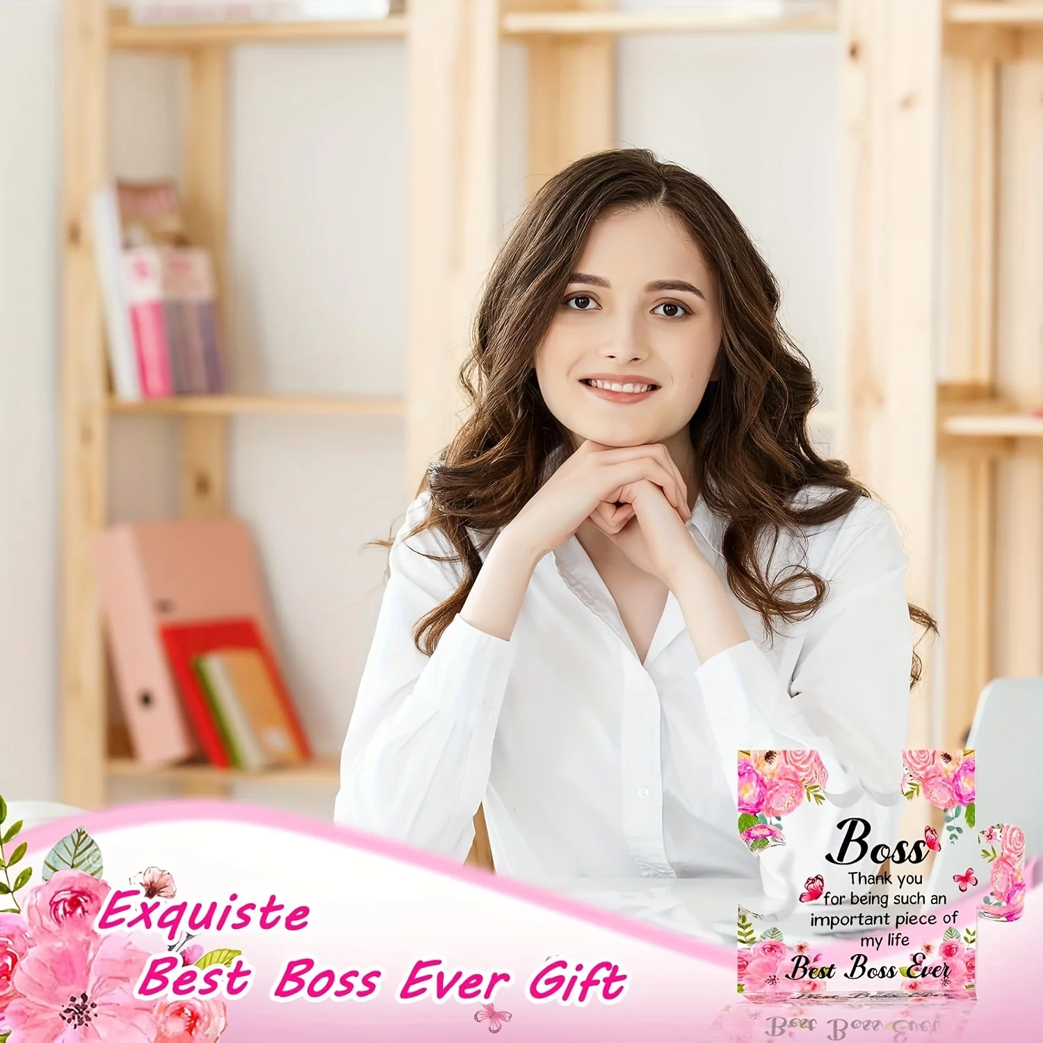 Elegant Floral Boss Lady Acrylic Gift 4 Elegant Floral Boss Lady Acrylic Gift - Image 4