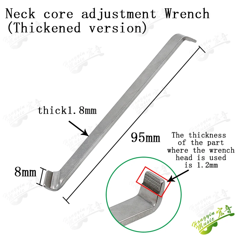 Stainless Steel Guitar Truss Rod Wrench 2 Stainless Steel Guitar Truss Rod Wrench - Image 2