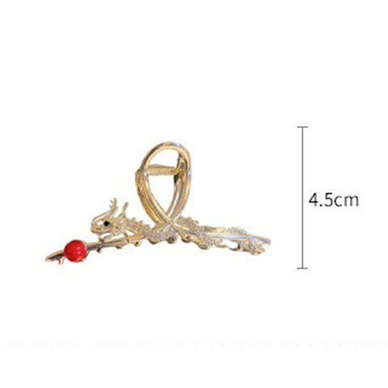 Chinese Zodiac Dragon Hair Clip in Gold Tone 6 Chinese Zodiac Dragon Hair Clip in Gold Tone - Image 6