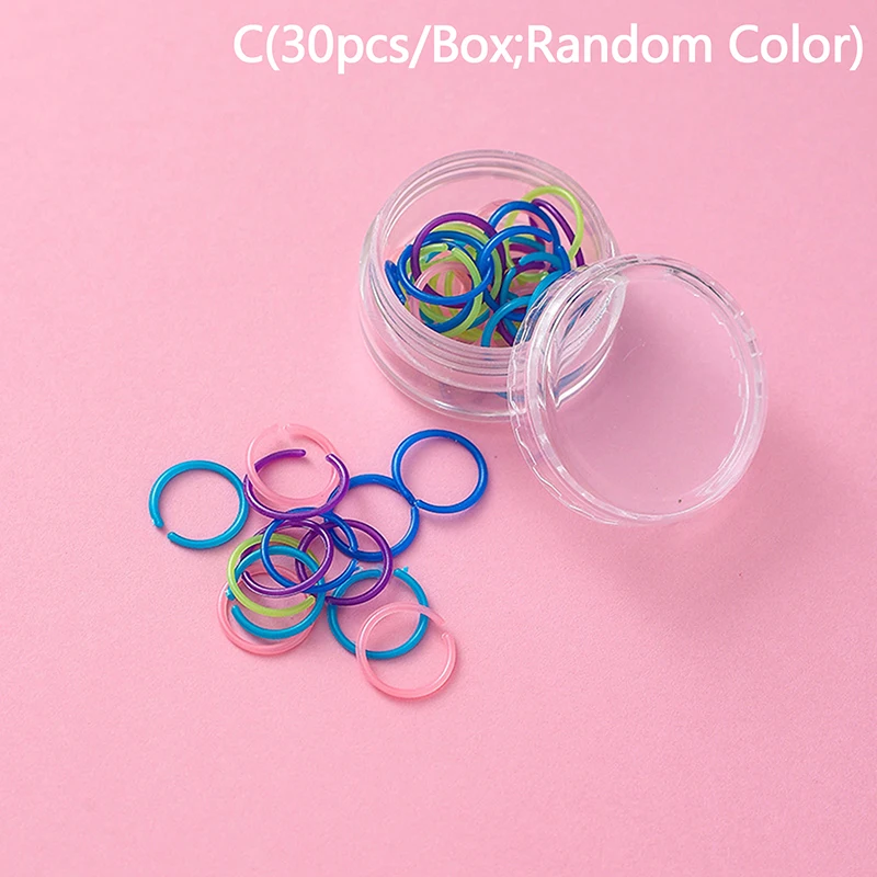 Colorful Plastic Hoop Earrings Set - 30 Pieces 8 Colorful Plastic Hoop Earrings Set - 30 Pieces - Image 8