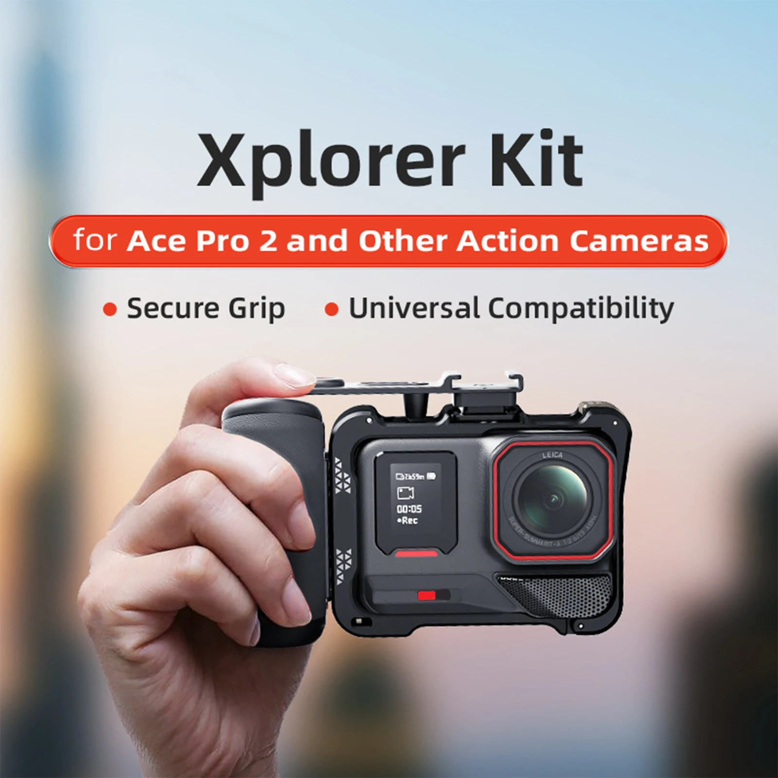 Black Action Camera Grip Kit for GoPro & More 4 Black Action Camera Grip Kit for GoPro & More - Image 4