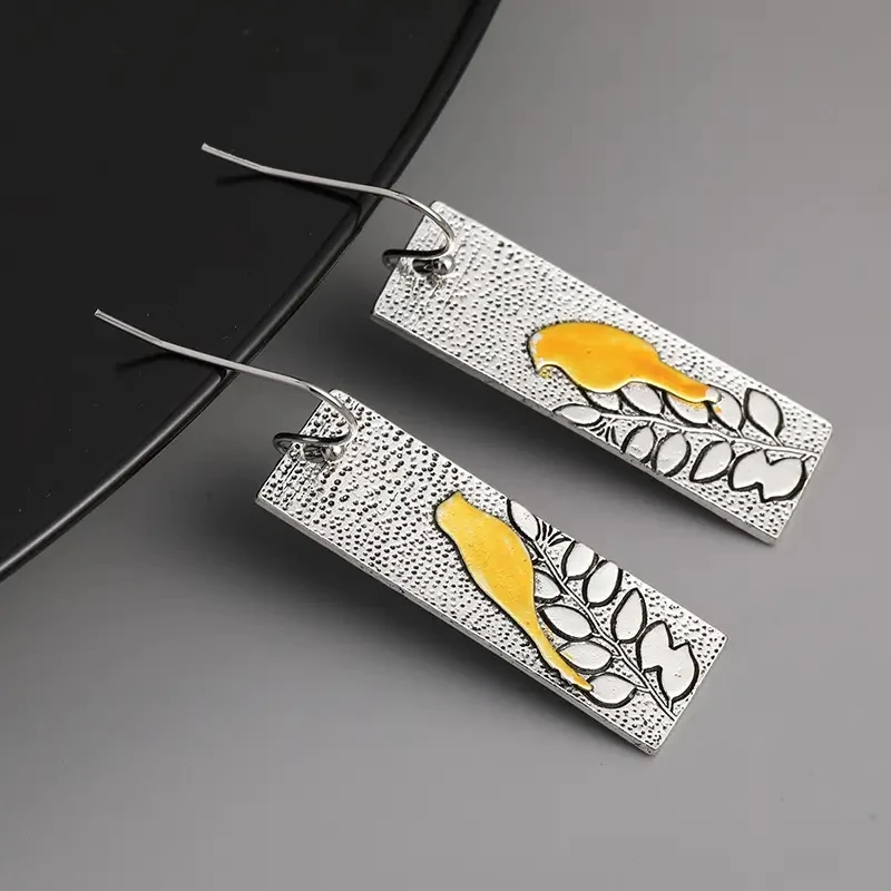 Vintage Floral Drop Earrings for Women 5 Vintage Floral Drop Earrings for Women - Image 5